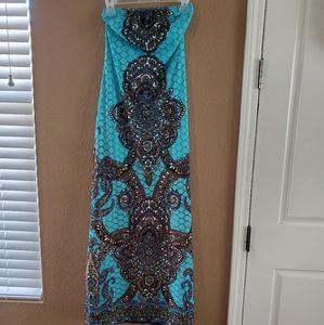 Strapless maxi dress